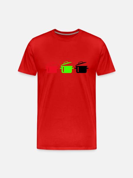 pots - Men's Premium Organic T-Shirt - red