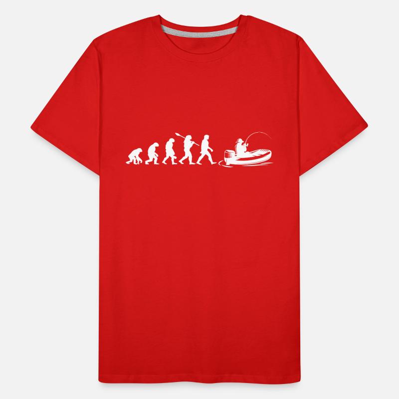 Evolution Bateau pêche | Pêcheur Cadeau T-shirt bio Premium Homme