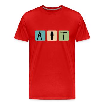 jardin plantes jardiniers jardinage jardin - T-shirt bio Premium Homme - rouge - Devant - Damien (186cm)