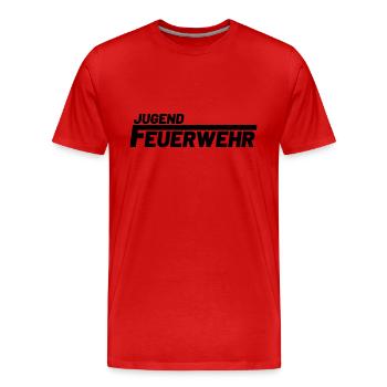 Jungedfeuerwehr Freiwillige Feuerwehr Jugend - Männer Premium Bio T-Shirt - Rot - Vorne - Damien (186cm)