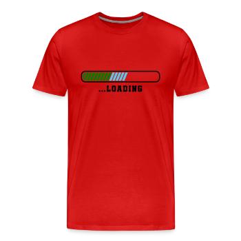 Loading - Men's Premium Organic T-Shirt - red - Front - Damien (186cm)