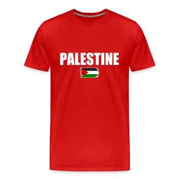 Palestine Palestine - Men's Premium Organic T-Shirt - red - Front - Damien (186cm)
