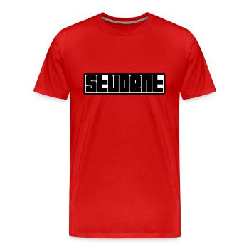 Logo de l’étudiant - T-shirt bio Premium Homme - rouge - Devant - Damien (186cm)
