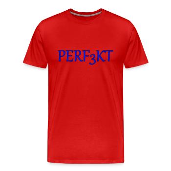 perfekt - Männer Premium Bio T-Shirt - Rot - Vorne - Damien (186cm)