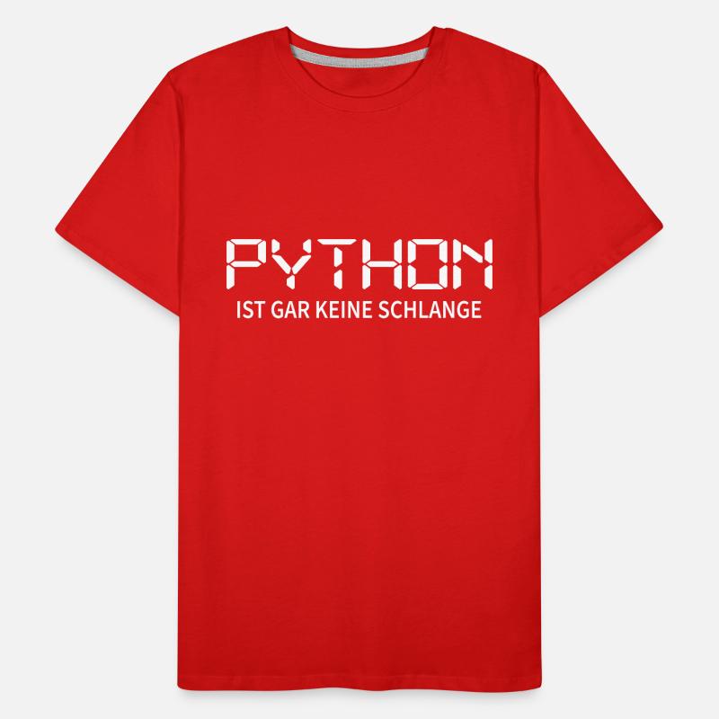 Nerd Python-Coder Server Download Programming Men's Premium Organic T-Shirt