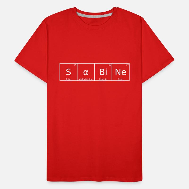 Sabine Name First Name Chemistry Periodic Table Elements Men's Premium Organic T-Shirt