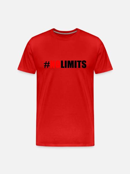 No limits - Männer Premium Bio T-Shirt - Rot