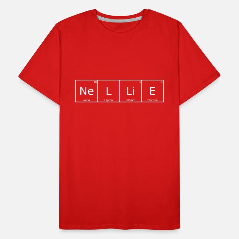 Nellie Name First Name Chemistry Periodic Table Elements Men's Premium Organic T-Shirt