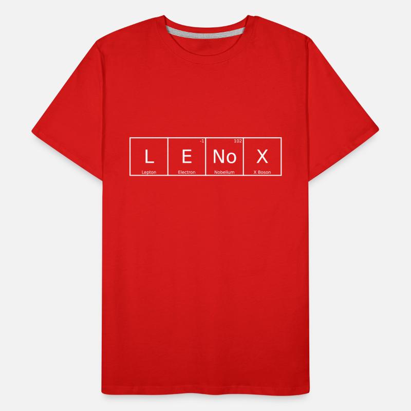 Lenox Name First Name Chemistry Periodic Table Elements Men's Premium Organic T-Shirt