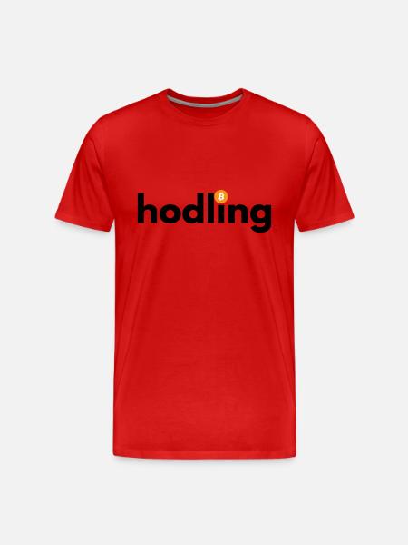 Hodling - Men's Premium Organic T-Shirt - red