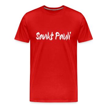 st pauli hamburg - Männer Premium Bio T-Shirt - Rot - Vorne - Damien (186cm)