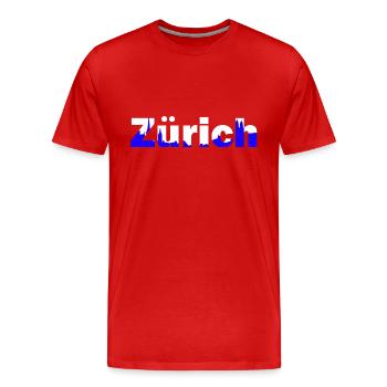 zürich - T-shirt bio Premium Homme - rouge - Devant - Damien (186cm)