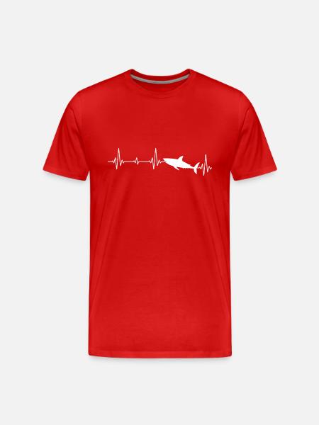 Haj hai-liv marinebiologi haj megalodon - Herre Premium T-shirt økologisk - rød