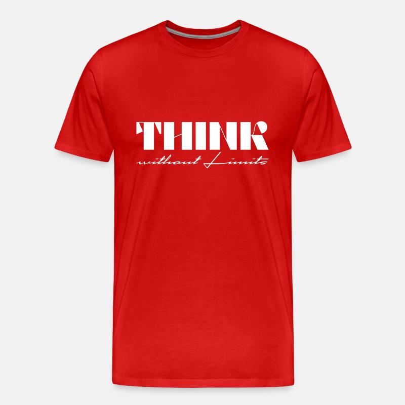 Think without Limits - Männer Premium Bio T-Shirt - Rot