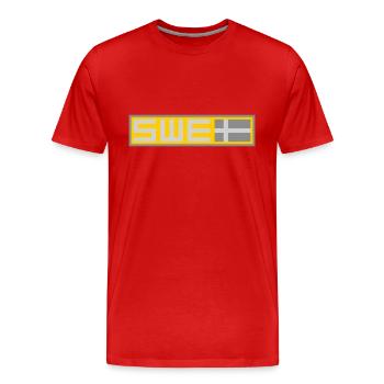 Drapeau tactique de la Suède - T-shirt bio Premium Homme - rouge - Devant - Damien (186cm)