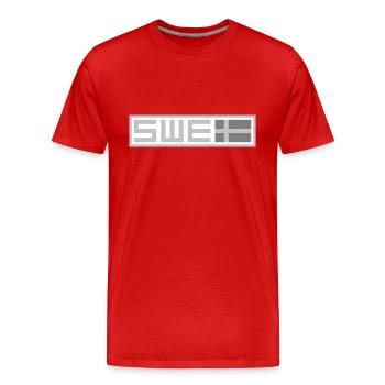 Schwedische Taktik - Männer Premium Bio T-Shirt - Rot - Vorne - Damien (186cm)