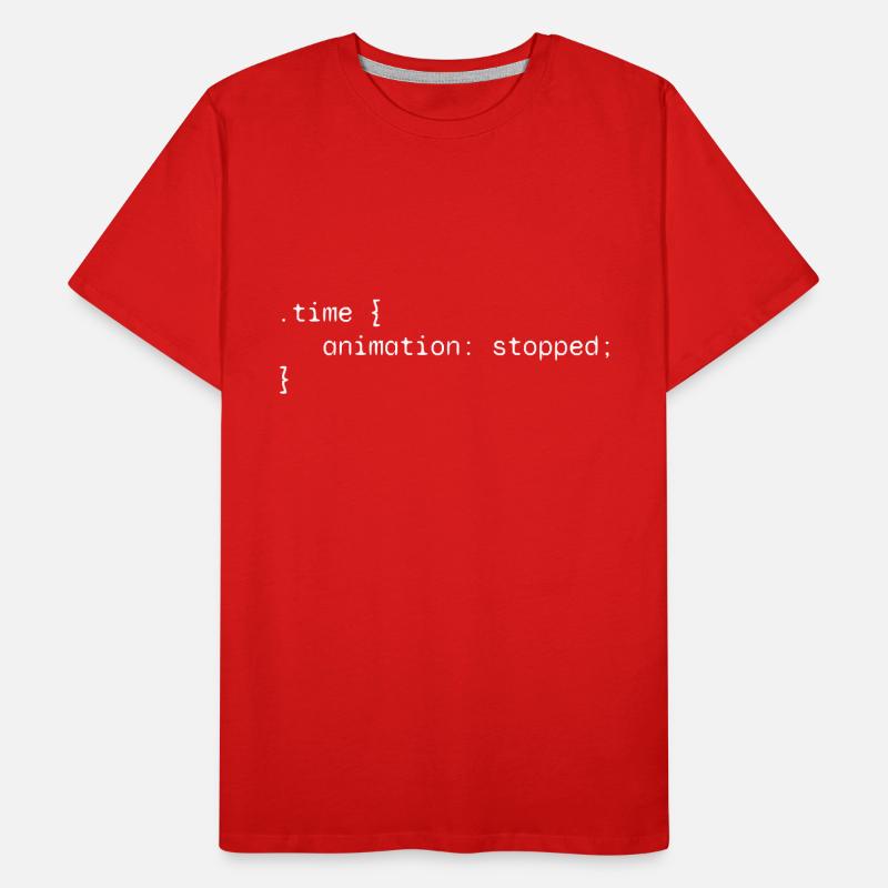 Time web developer funny humor Men's Premium Organic T-Shirt