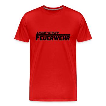 Angriffstrupp Freiwillige Feuerwehr - Männer Premium Bio T-Shirt - Rot - Vorne - Damien (186cm)