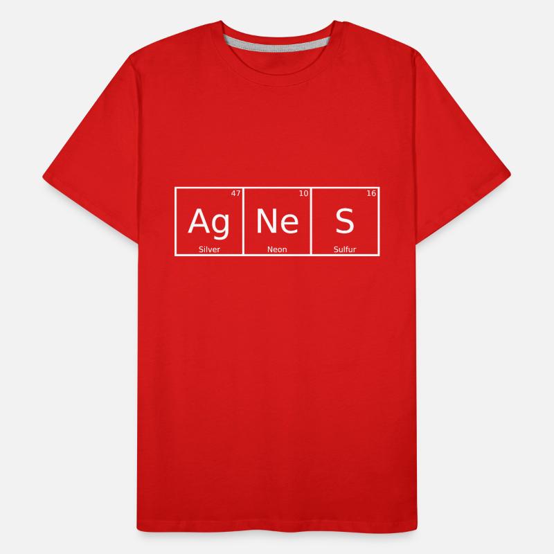 Agnes Name First Name Chemistry Periodic Table Elements Men's Premium Organic T-Shirt