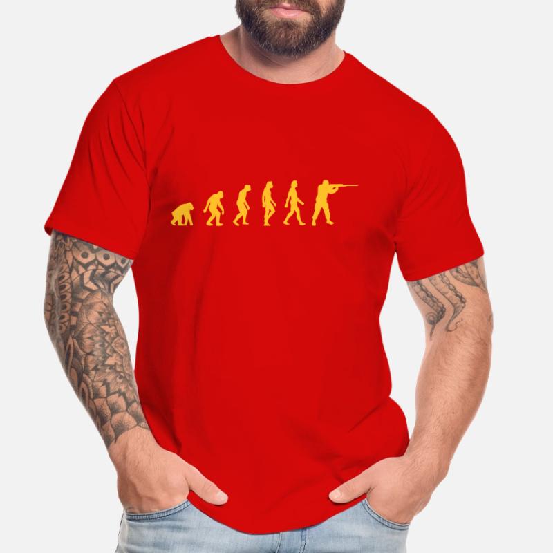 Die Evolution der Jäger Männer Premium Bio T-Shirt