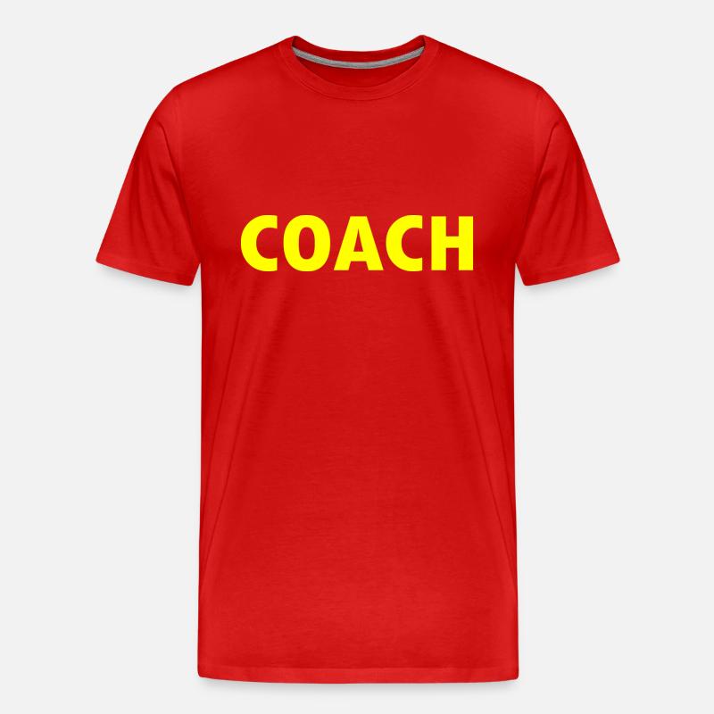 Coach - Männer Premium Bio T-Shirt - Rot
