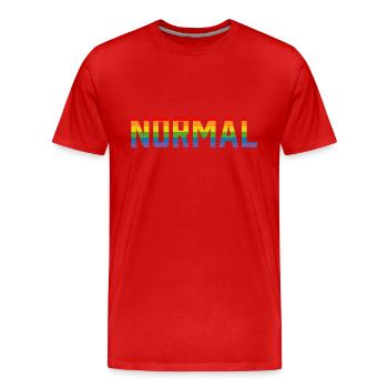 rainbow normal tshirt LGBT lgbtqi queer - Men's Premium Organic T-Shirt - red - Front - Damien (186cm)