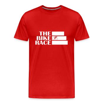 The Bike Race - Das Radrennen - Men's Premium Organic T-Shirt - red - Front - Damien (186cm)