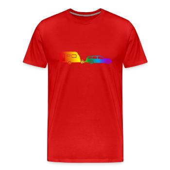 Fierté de Gespann - T-shirt bio Premium Homme - rouge - Devant - Damien (186cm)
