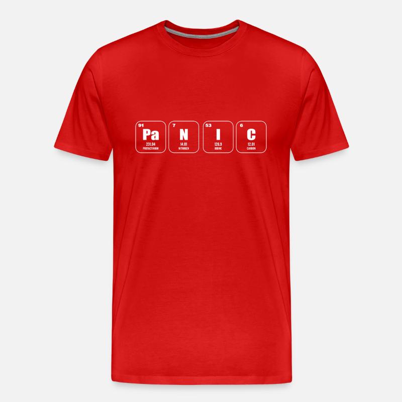 Panic Psychiater - Männer Premium Bio T-Shirt - Rot