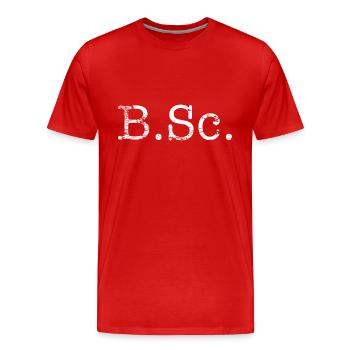 Baccalauréat ès sciences - T-shirt bio Premium Homme - rouge - Devant - Damien (186cm)