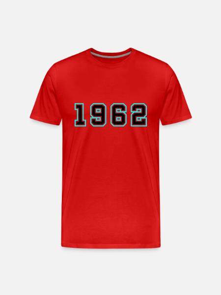 1962 Year Birthday - Men's Premium Organic T-Shirt - red