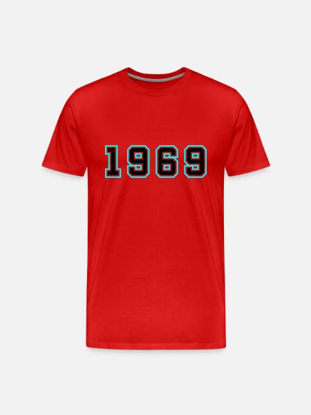 1969 Year Birthday - Men's Premium Organic T-Shirt - red