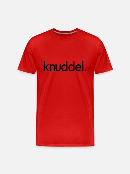 Knuddel - Männer Premium Bio T-Shirt - Rot