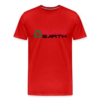 Recycling__V007 - Men's Premium Organic T-Shirt - red - Front - Damien (186cm)