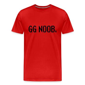 Gamer Gamer Citation Drôle GG Noob Pixel - T-shirt bio Premium Homme - rouge - Devant - Damien (186cm)