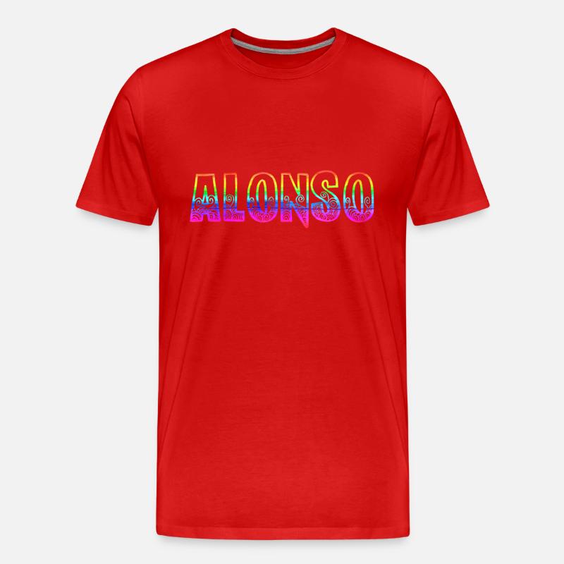 alonso rs regenbogen - Männer Premium Bio T-Shirt - Rot