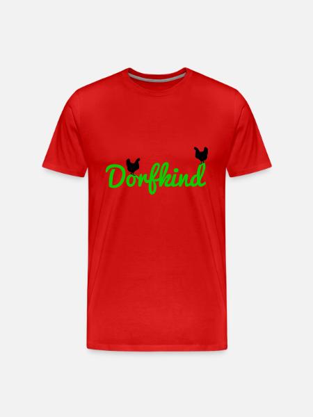 Dorfkind II - Männer Premium Bio T-Shirt - Rot