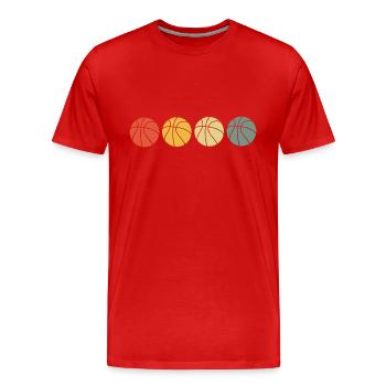 Basketball vintage retro - Männer Premium Bio T-Shirt - Rot - Vorne - Damien (186cm)