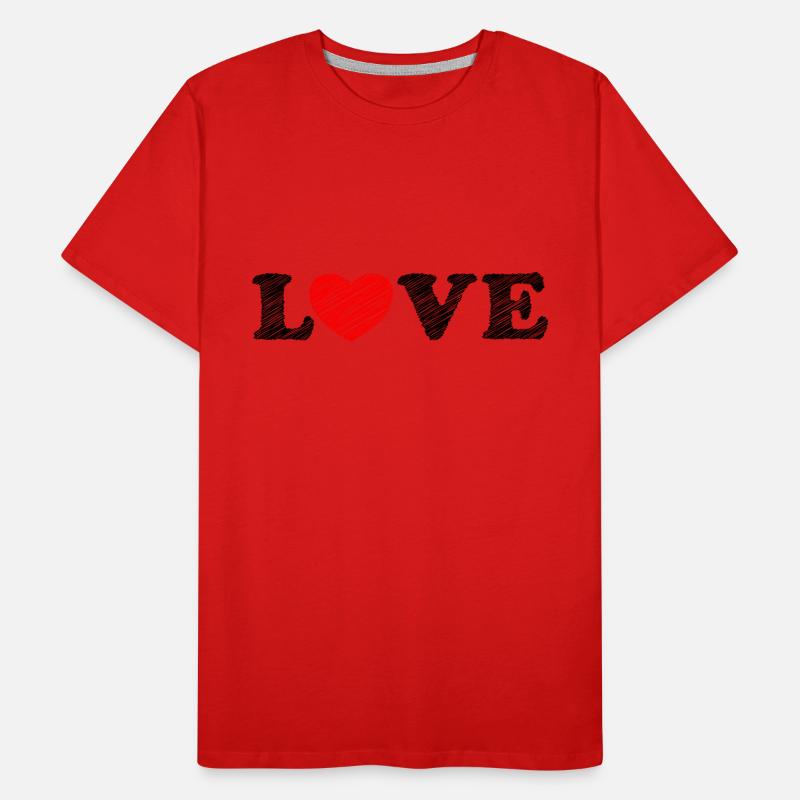 Heart scribble Men's Premium Organic T-Shirt