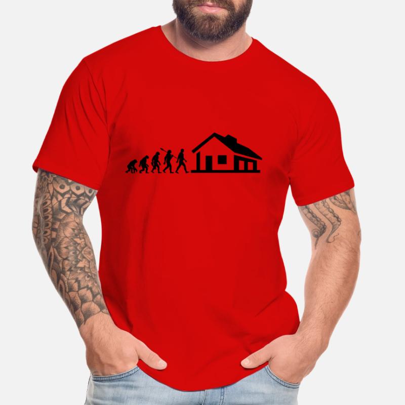 Evolution - constructeur - maison - construction - maison unifamiliale T-shirt bio Premium Homme