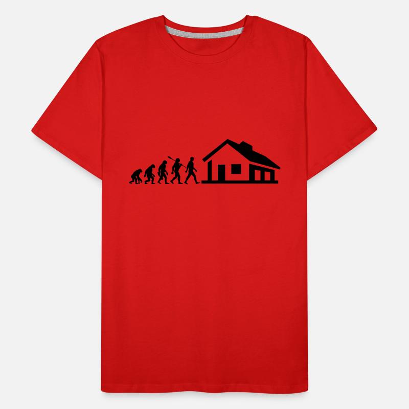 Evolution - constructeur - maison - construction - maison unifamiliale T-shirt bio Premium Homme