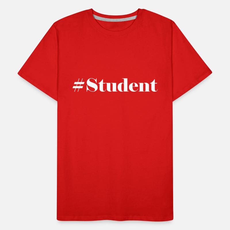 #Student Logo Blanc T-shirt bio Premium Homme