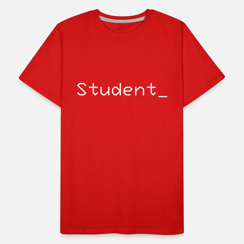 Student_ Logo Blanc T-shirt bio Premium Homme