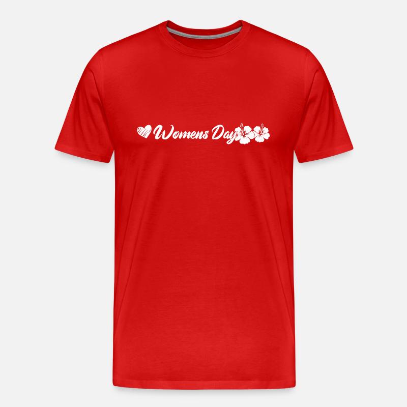womens day - Männer Premium Bio T-Shirt - Rot