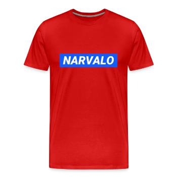 Narvalo Grenoble - T-shirt bio Premium Homme - rouge - Devant - Damien (186cm)