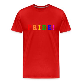 Pride - Männer Premium Bio T-Shirt - Rot - Vorne - Damien (186cm)