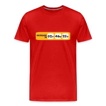 Internet Countdown - Männer Premium Bio T-Shirt - Rot - Vorne - Damien (186cm)