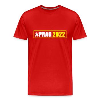 Prague 2022 - T-shirt bio Premium Homme - rouge - Devant - Damien (186cm)