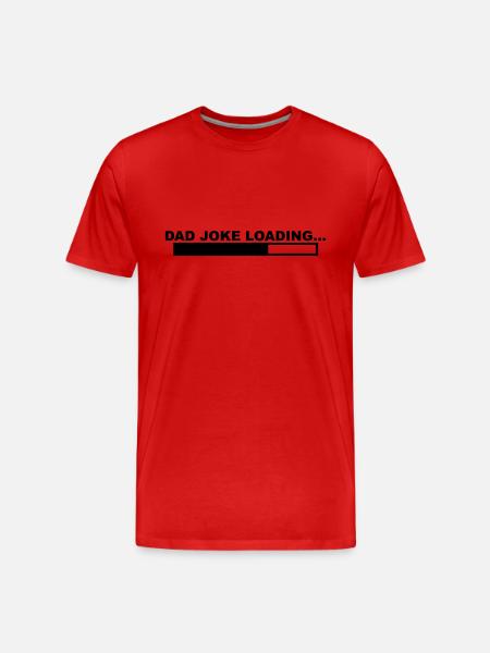 Et cool "Dad Joke Loading" design til ham - Herre Premium T-shirt økologisk - rød