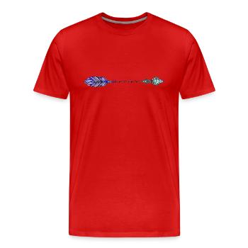 Tatouage tatouage tribal tatouages guerrier art - T-shirt bio Premium Homme - rouge - Devant - Damien (186cm)